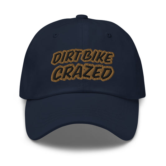 Dirt Bike Crazed unisex (for men and women) embroidered ball caps are for anyone who goes crazy for riding dirt bikes.