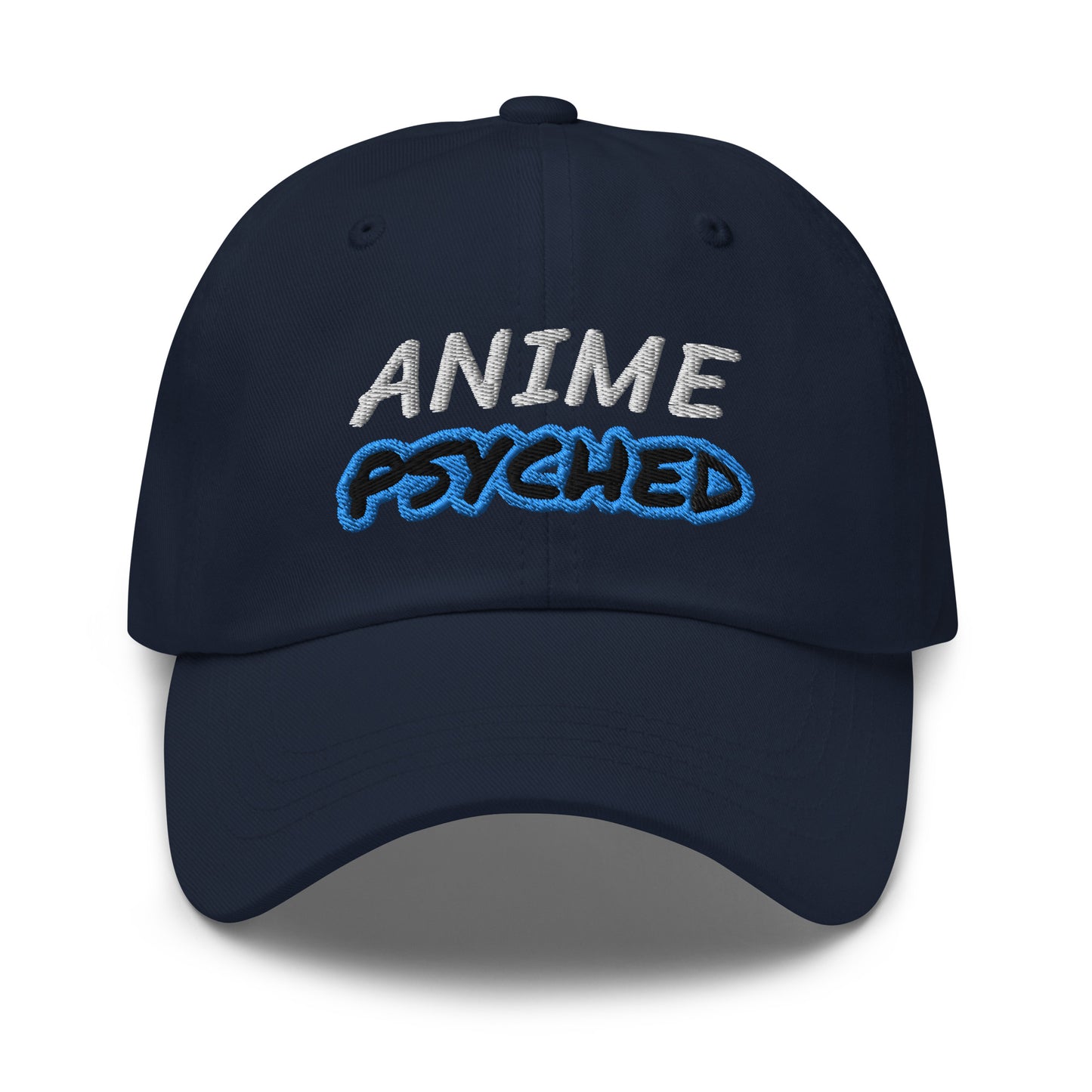 Anime Psyched embroidered ball caps are for gamers who go wild and crazy for anime and love playing their favorite video games.