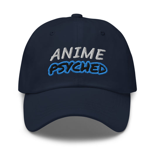 Anime Psyched embroidered ball caps are for gamers who go wild and crazy for anime and love playing their favorite video games.