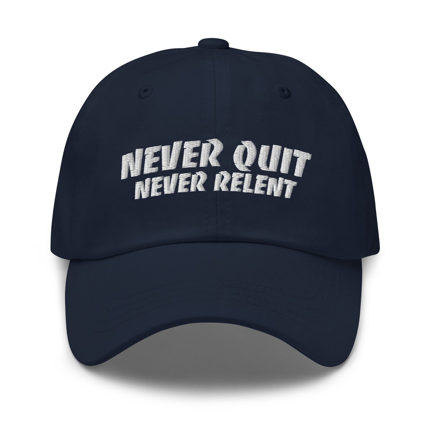 Never Quit Never Relent™ Unisex Coach, Player, and Athlete Motivational Sports Ball Cap