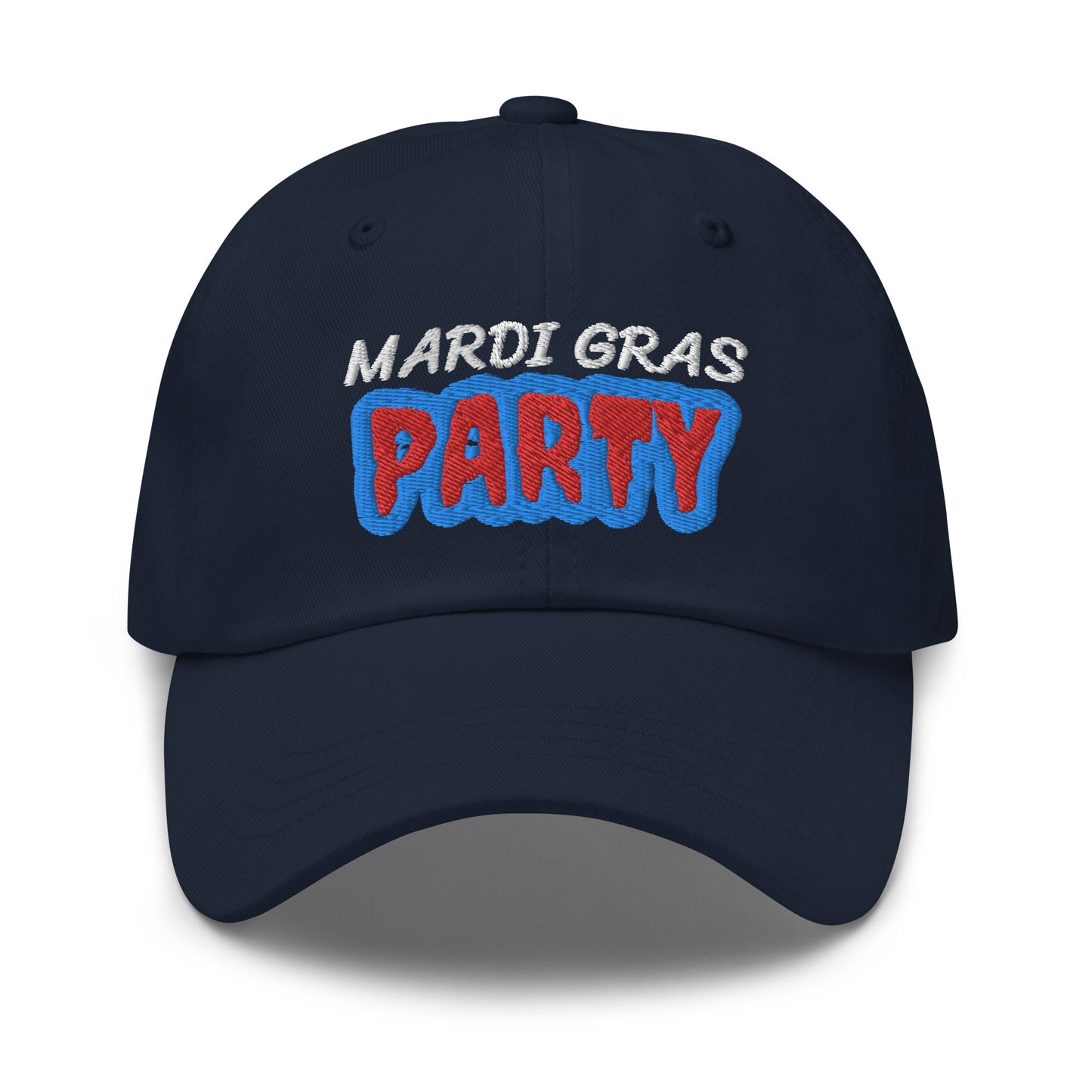 Mardi Gras Party unisex embroidered ball cap is for partiers who go wild and crazy for the New Orleans Carnival celebration.