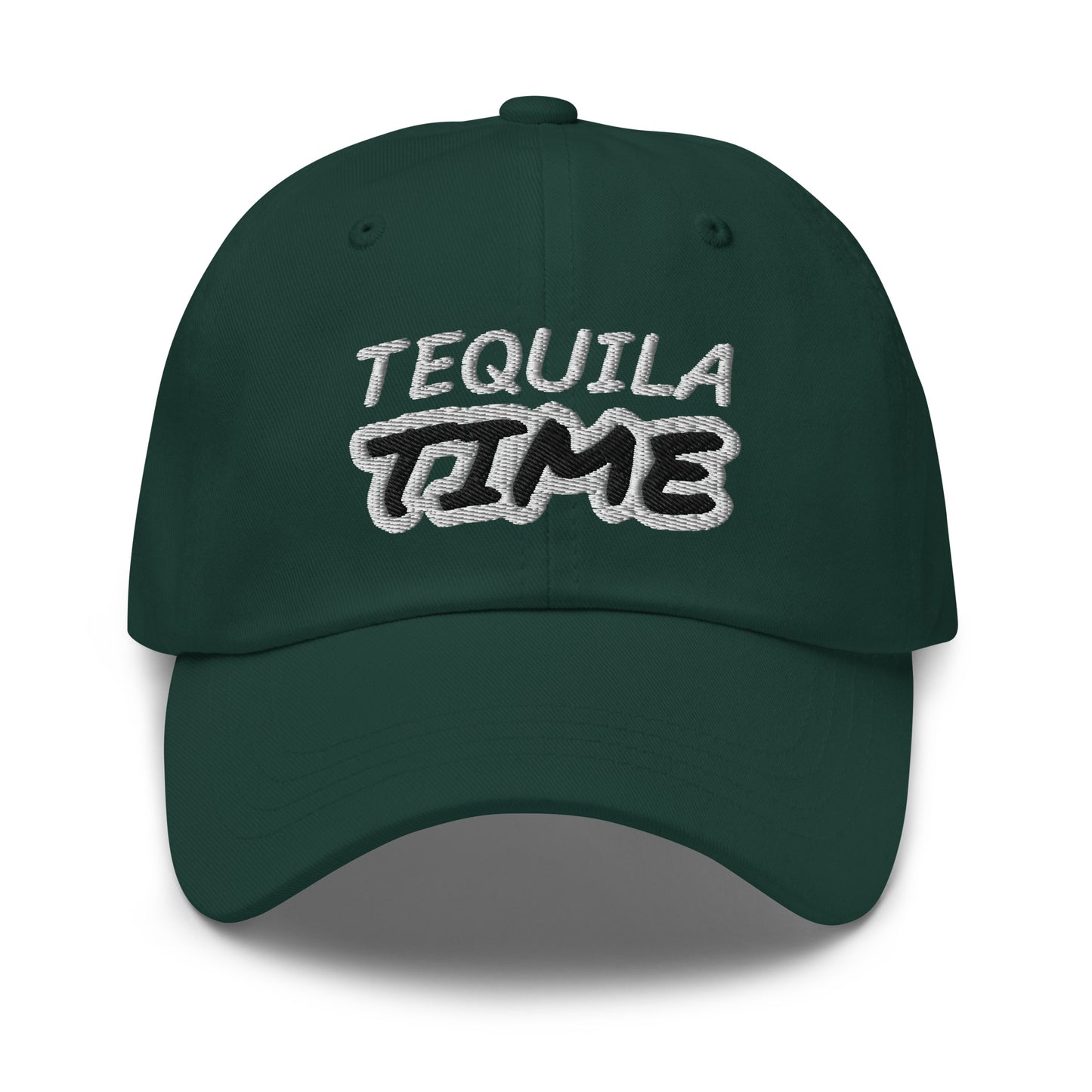 Tequila Time unisex embroidered ball cap is for the connoisseur who loves drinking Mezcal anytime and appreciates its taste.