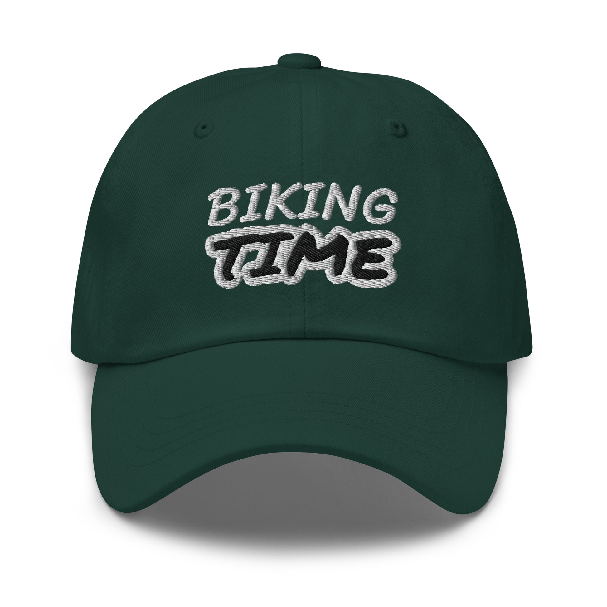 Biking Time unisex embroidered riding ball caps are for bikers and cyclists who love to ride for the scenery, relaxation, and fresh air.