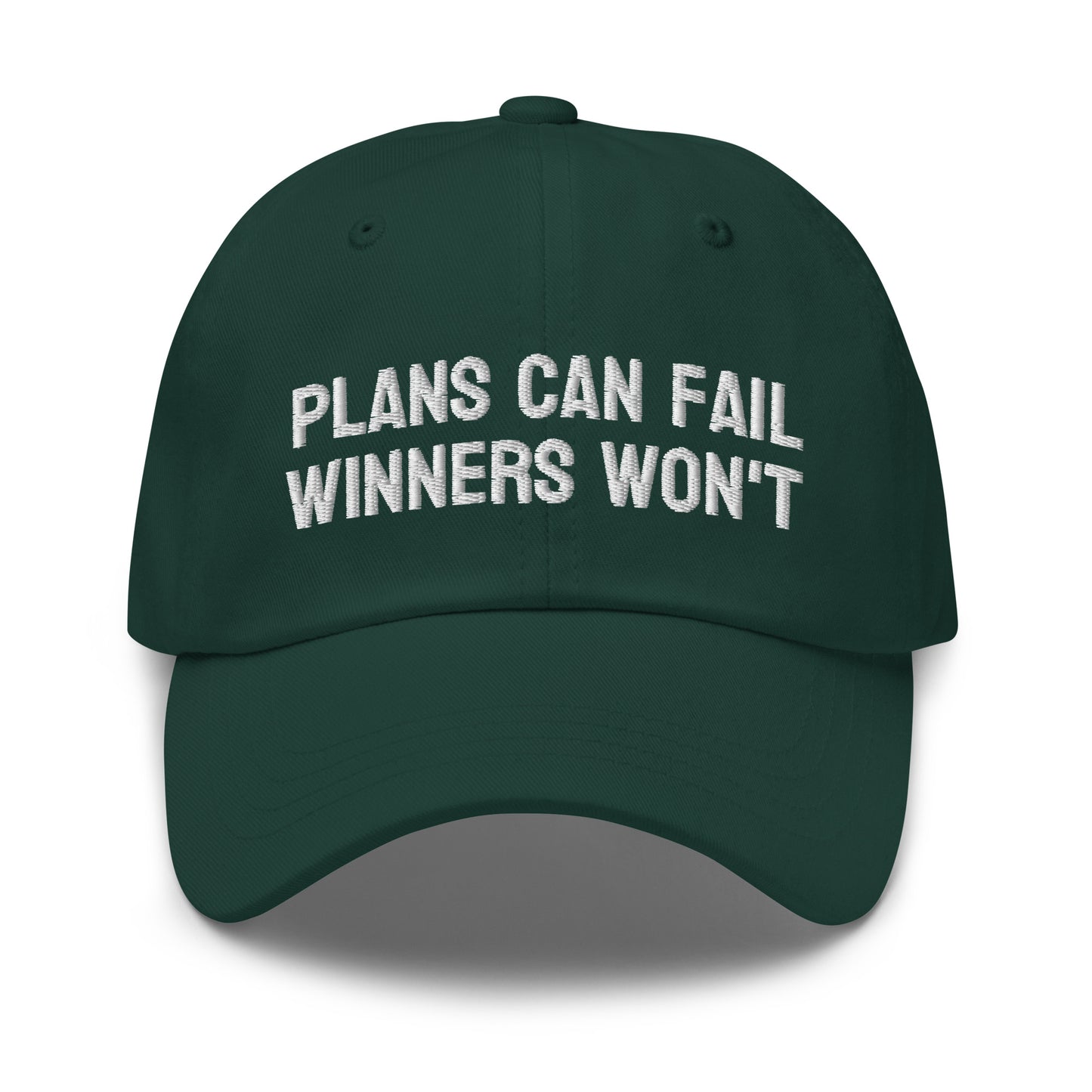 Plans Can Fail Winners Won't™ Sports Hat for Players and Coaches