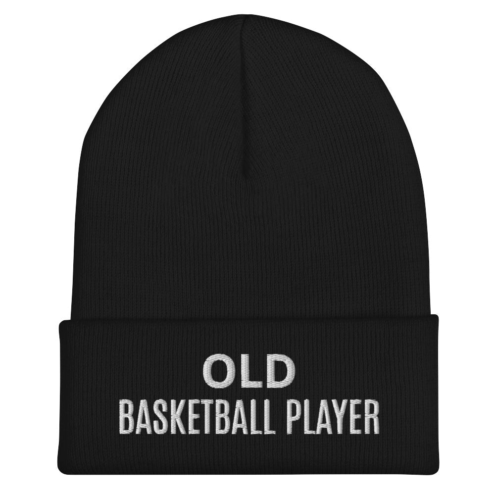 Old Basketball Player brand sports beanie for veteran and former players to share they played on the court.