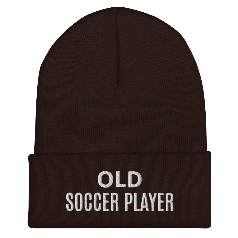 Old Soccer Player Cuffed Beanie