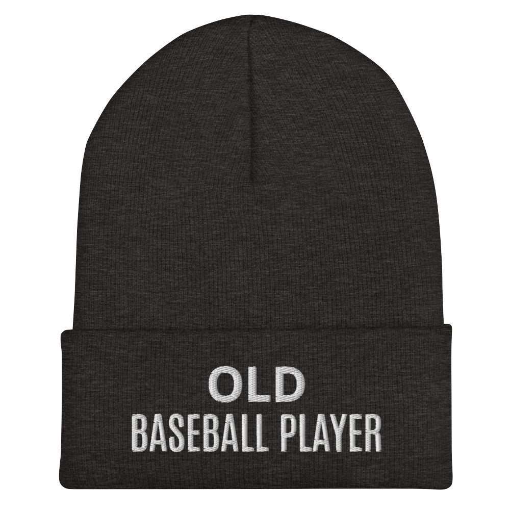 Old Baseball Player Cuffed Beanie