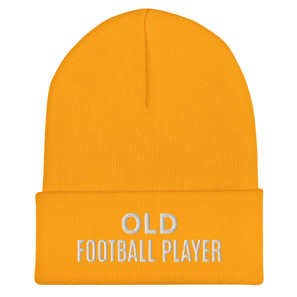 Old Football Player Cuffed Beanie