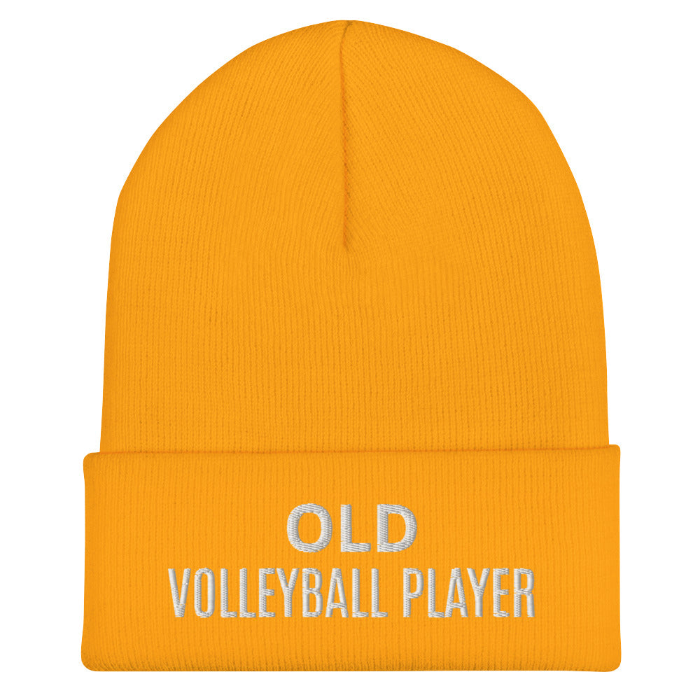 Old Volleyball Player Cuffed Beanie