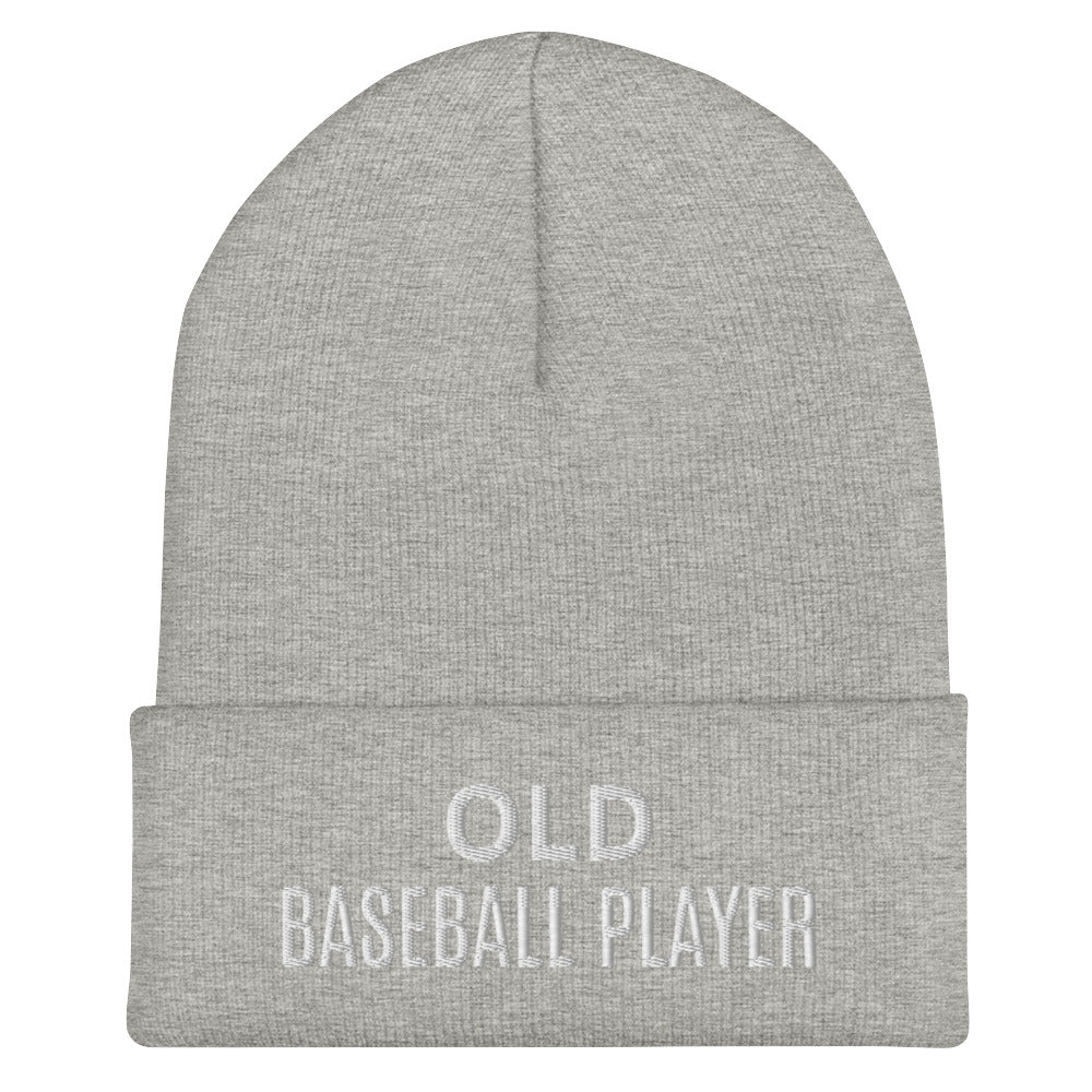 Old Baseball Player Cuffed Beanie