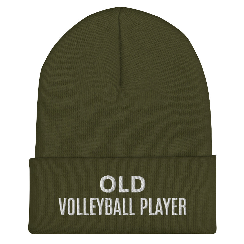 Old Volleyball Player Cuffed Beanie