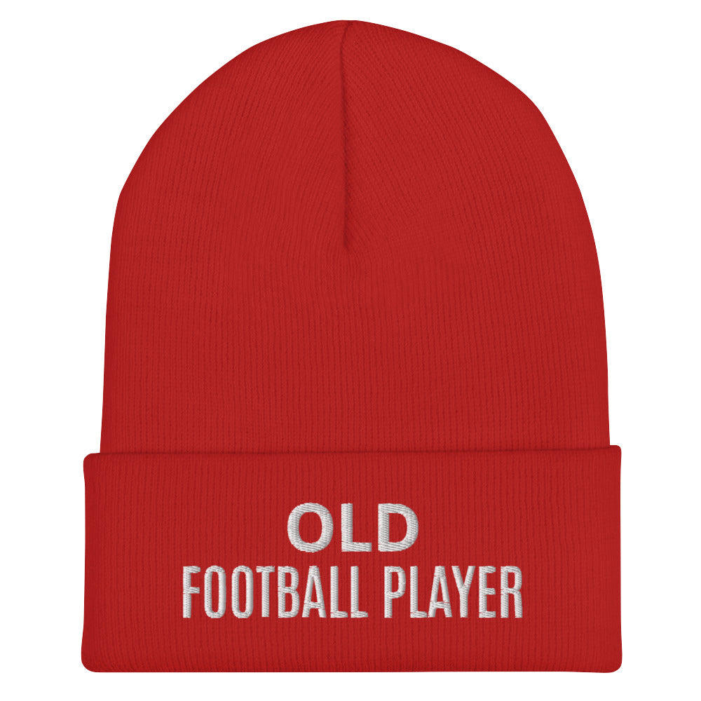 Old Football Player Cuffed Beanie