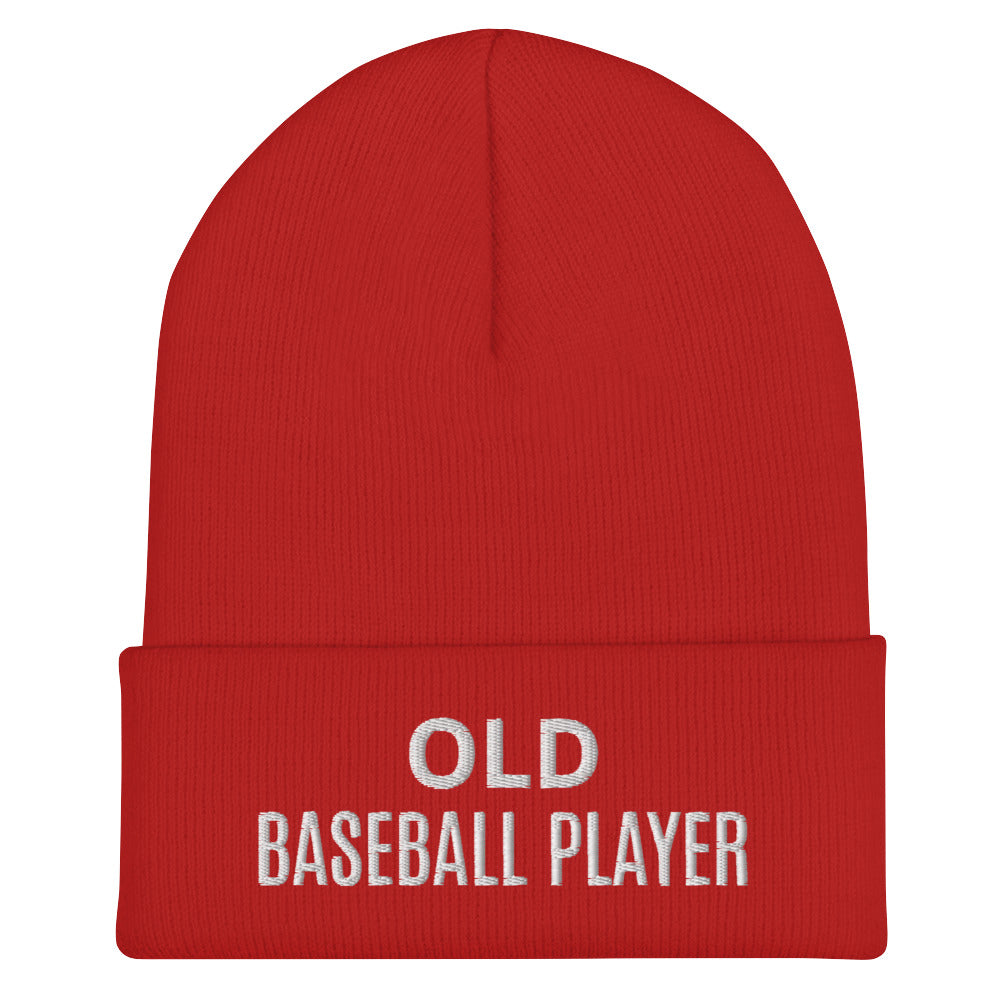 Old Baseball Player Cuffed Beanie