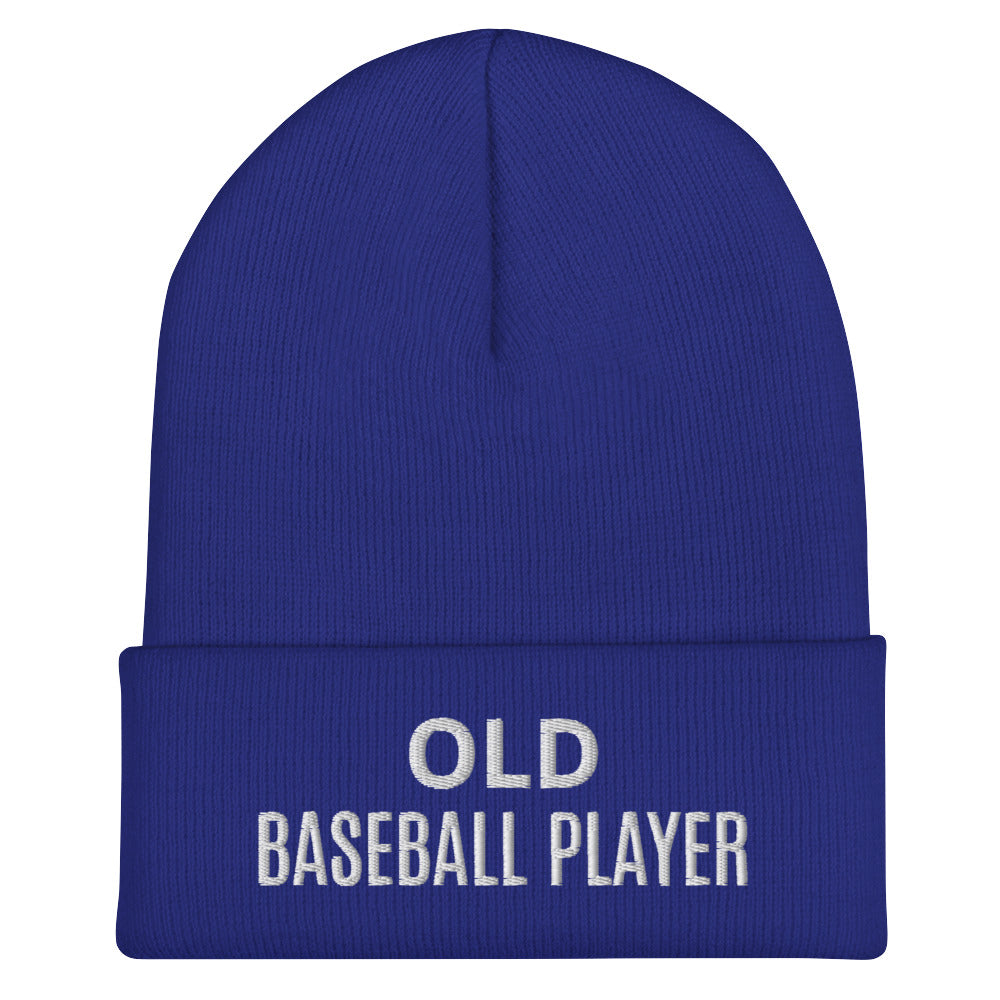 Old Baseball Player Cuffed Beanie