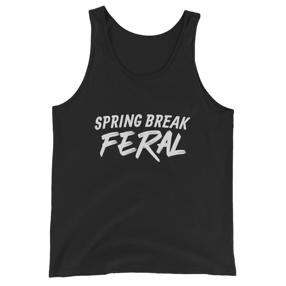 Spring Break Feral party tank tops are for partiers who go wild and crazy for the vacation celebration and can't get enough of the partying fun.