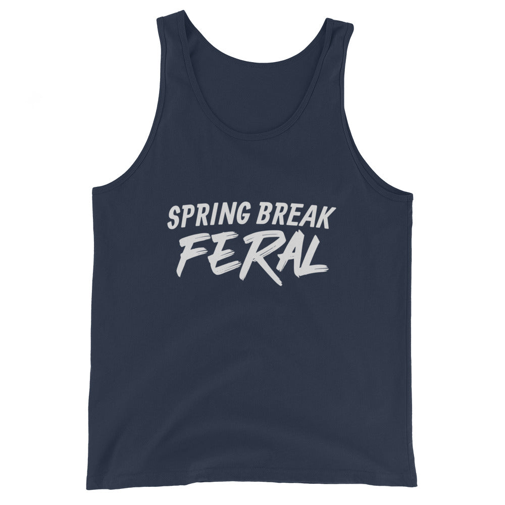 Spring Break Feral party tank tops are for partiers who go wild and crazy for the vacation celebration and can't get enough of the partying.