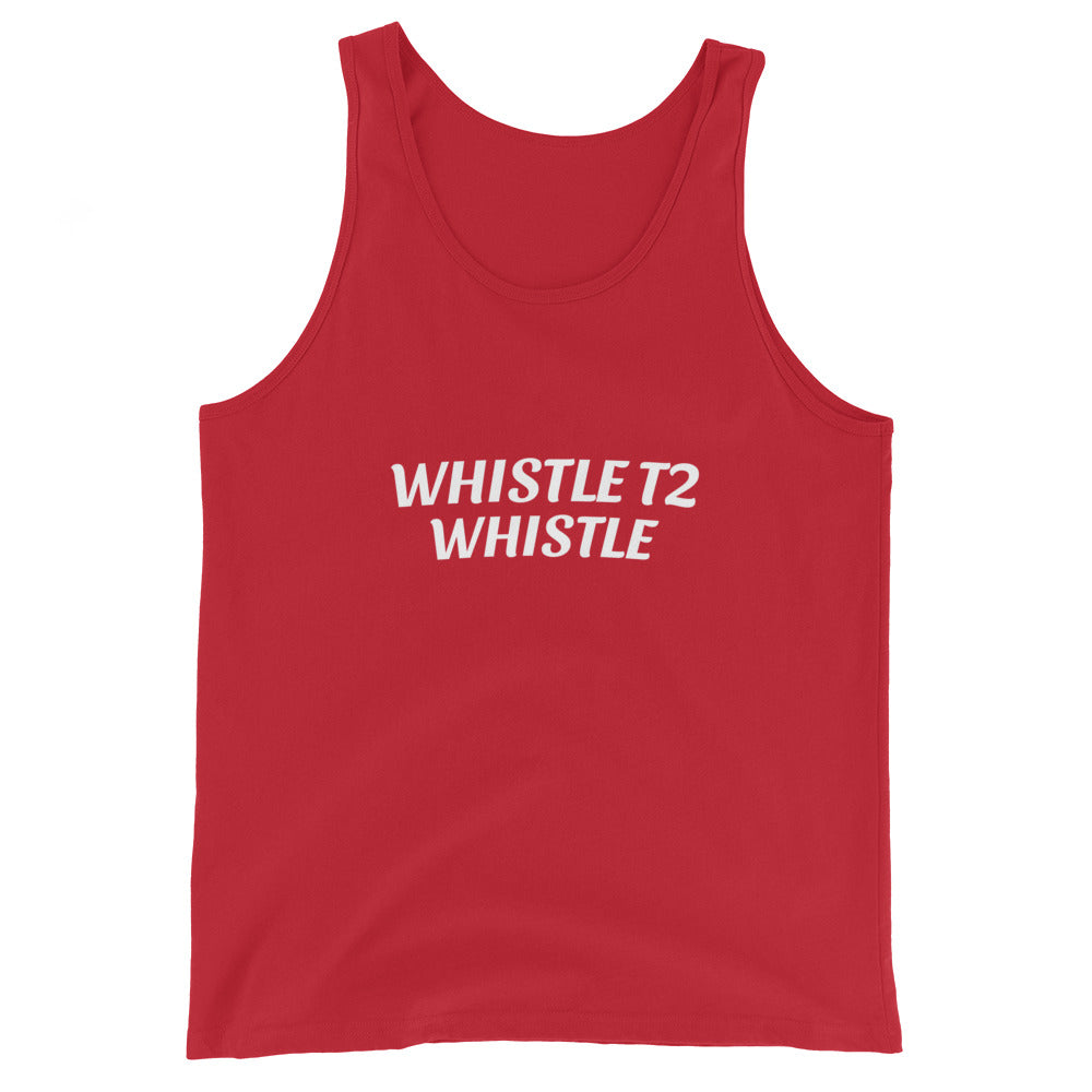 Whistle T2 Whistle unisex sports tank tops are for all sports teams, players, and coaches. Champions play from whistle to whistle.