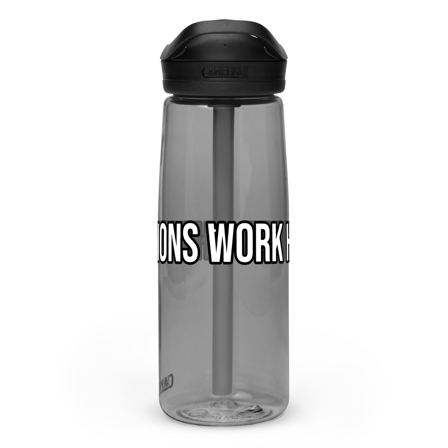 Champions Work Harder™ Sports and Business Inspiring Water Bottle