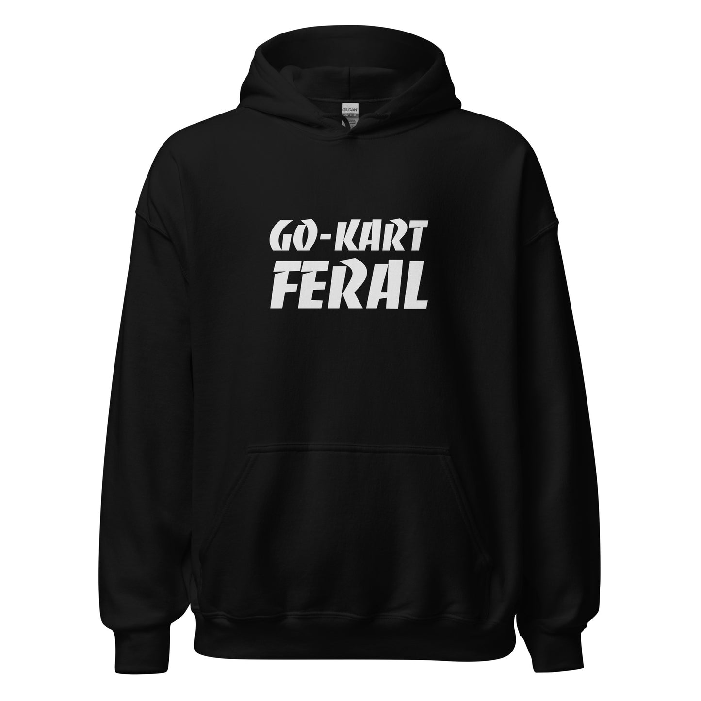 Go-Kart Feral karting hoodies are for anyone who goes wild speeding around a track on a go-kart and loves each ride.