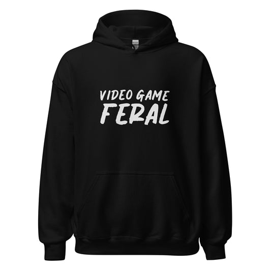 Video Game Feral unisex gamer hoodies are for gamers who go wild for playing video games, and this wild gaming hoodie makes a great gift.