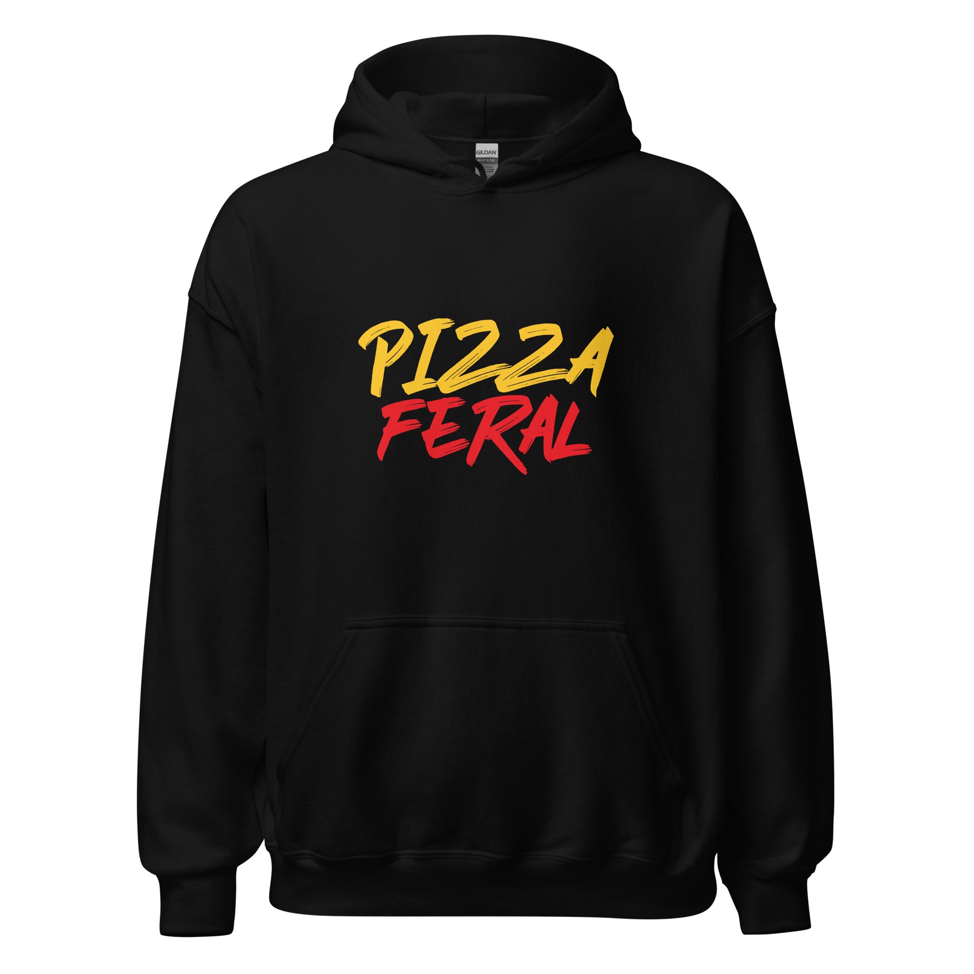 Pizza Feral unisex (for men and women) fan hoodie is for anyone who goes wild for eating any type of regular or deep-dish pizzas.