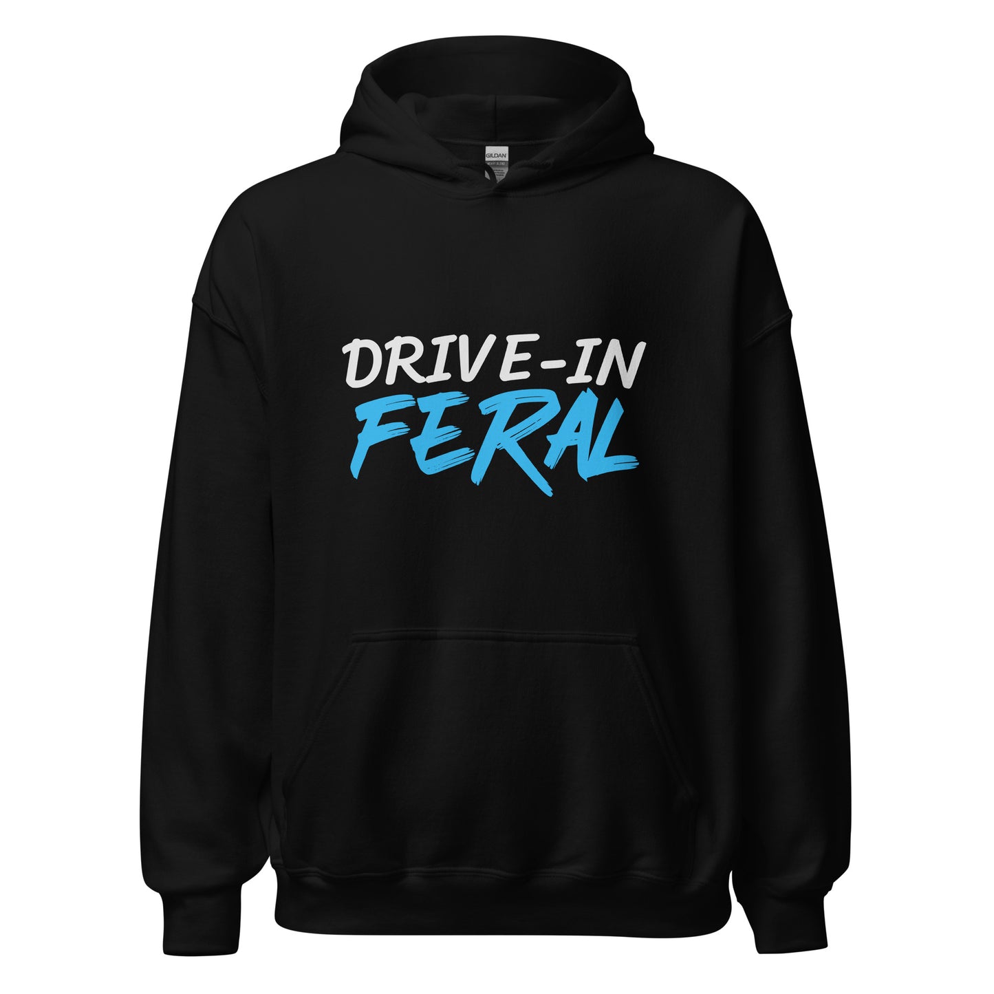 Drive-In Feral unisex hoodies are for moviegoers and fans who love and go wild for going to drive-ins to watch films in their cars.