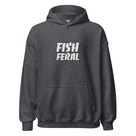 Fish Feral unisex hoodies are for fishermen who go wild for fishing and their next catch, and this cool hoodie makes a great gift!