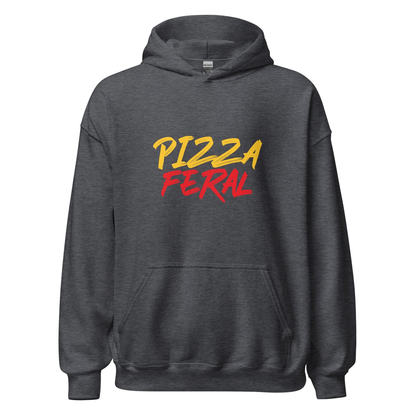 Pizza Feral unisex (for men and women) fan hoodie is for anyone who goes wild for eating any type of regular or deep-dish pizzas.