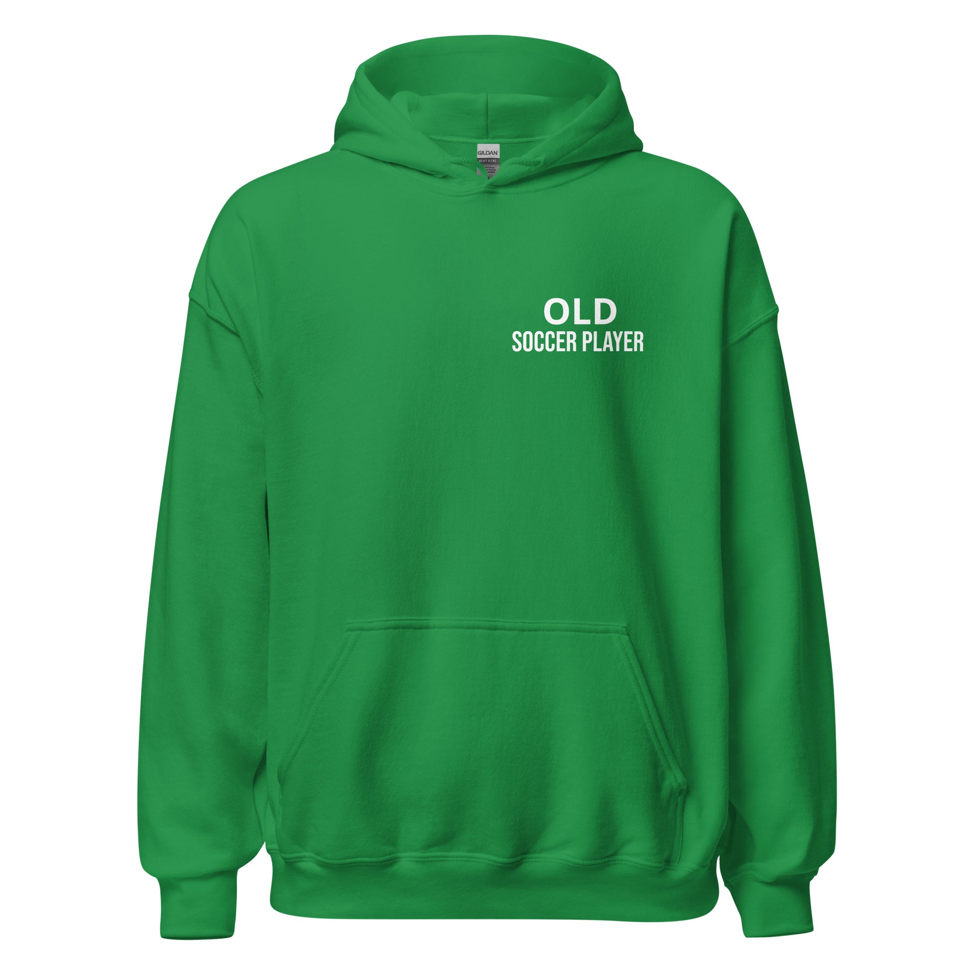 Old Soccer Player brand sports hoodie for veteran and former soccer players to share they kicked goals.