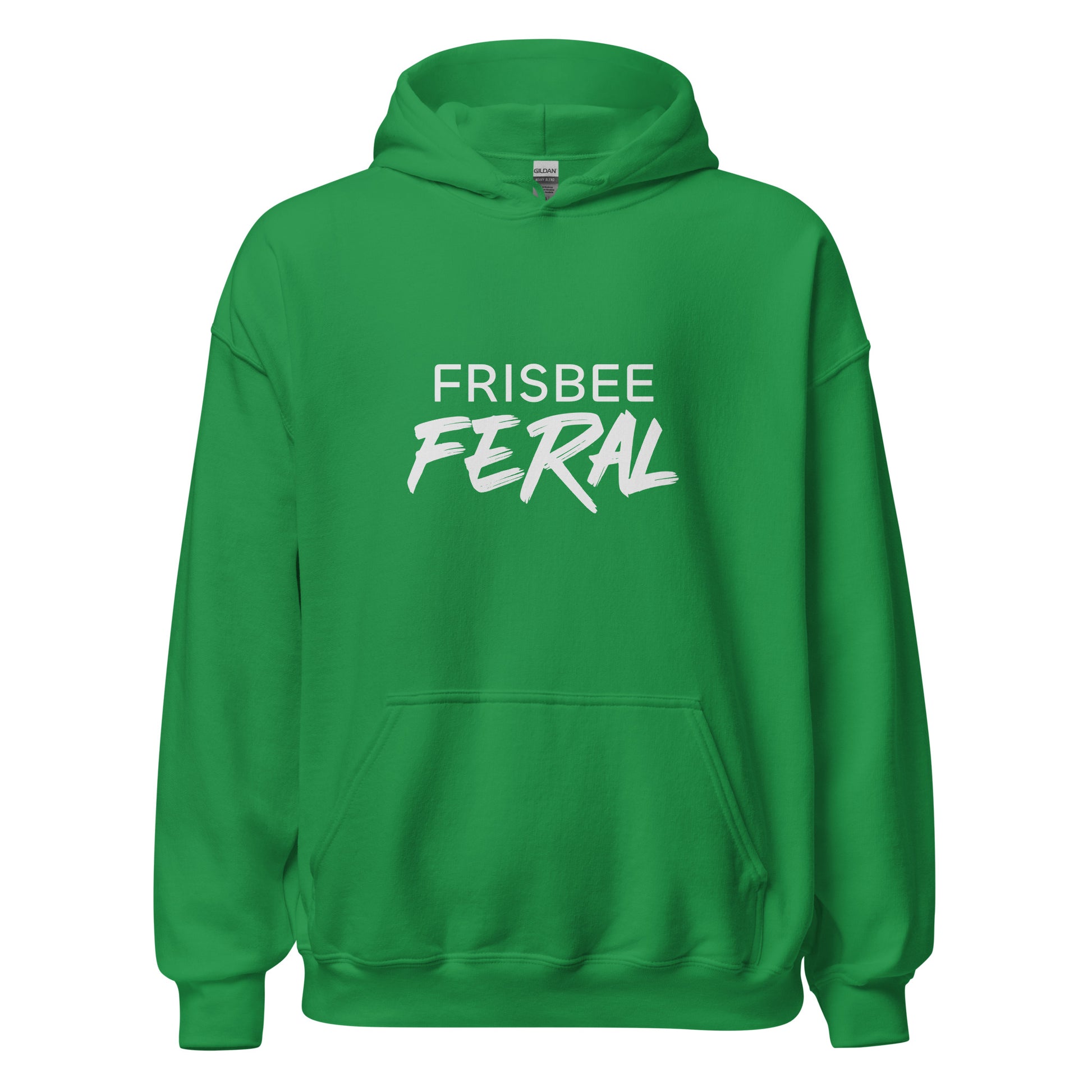 Frisbee Feral unisex (for men and women) sports hoodies are for players who go wild and crazy for playing disc and frisbee games. 