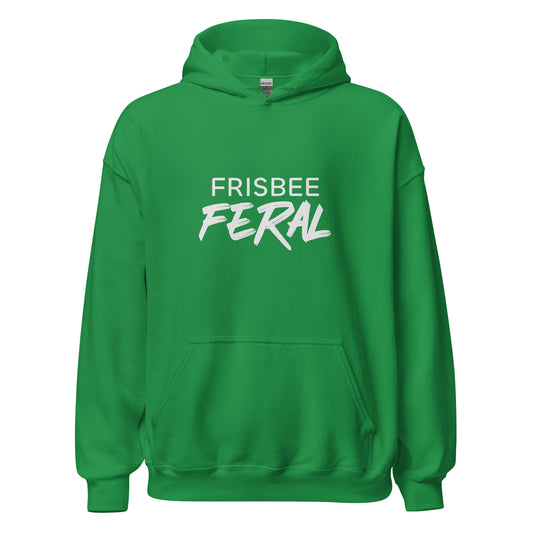 Frisbee Feral unisex (for men and women) sports hoodies are for players who go wild and crazy for playing disc and frisbee games. 