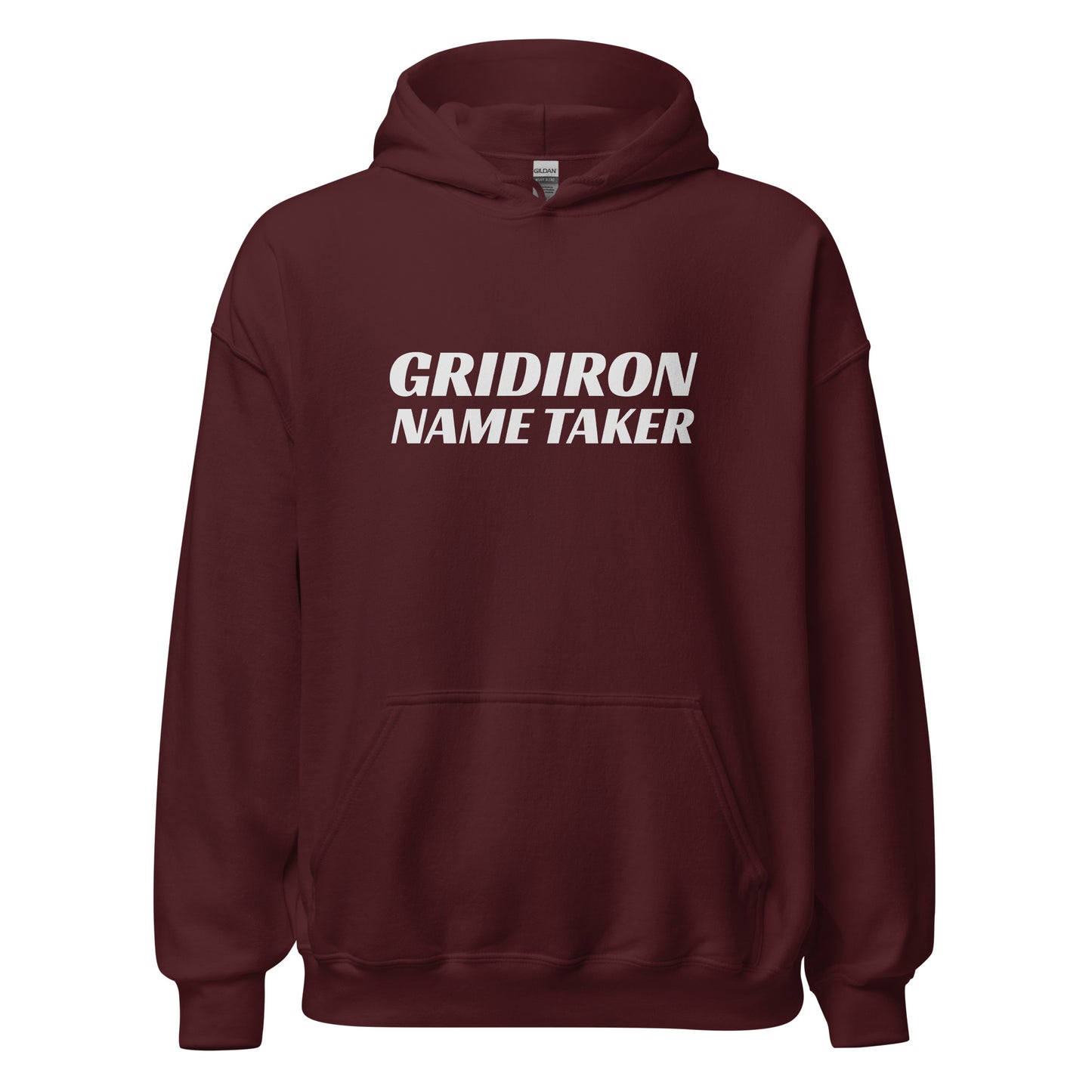 Gridiron Name Taker football hoodies are for all players who dominate and take names when playing.