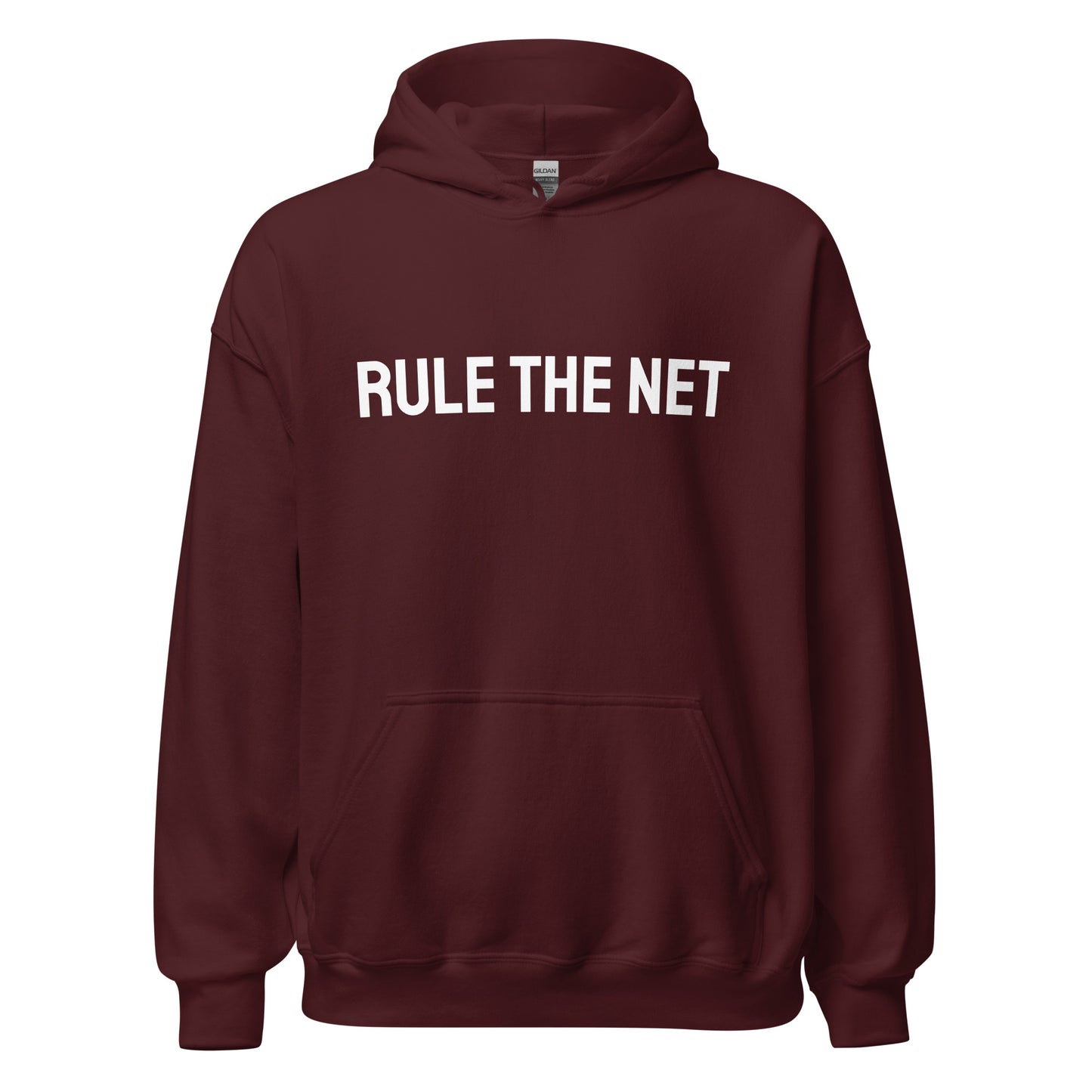 Rule The Net brand sports hoodie for tennis, volleyball, and basketball teams, players, coaches, and fans.