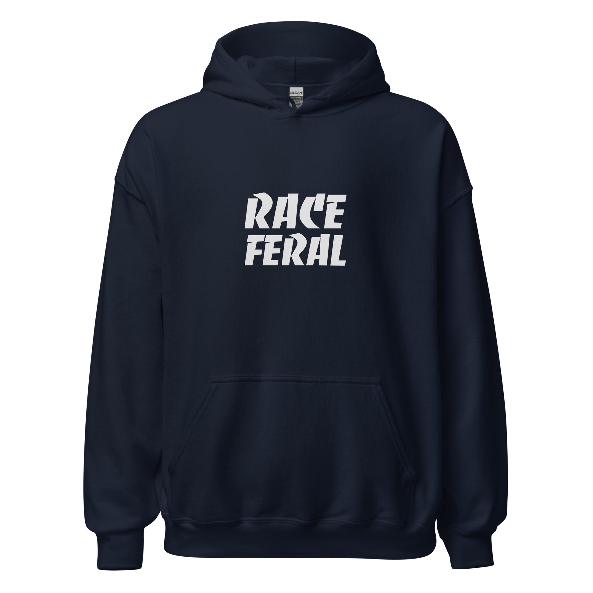 Race Feral unisex sports hoodies are for people who go wild for auto, BMX, horse, and running races.