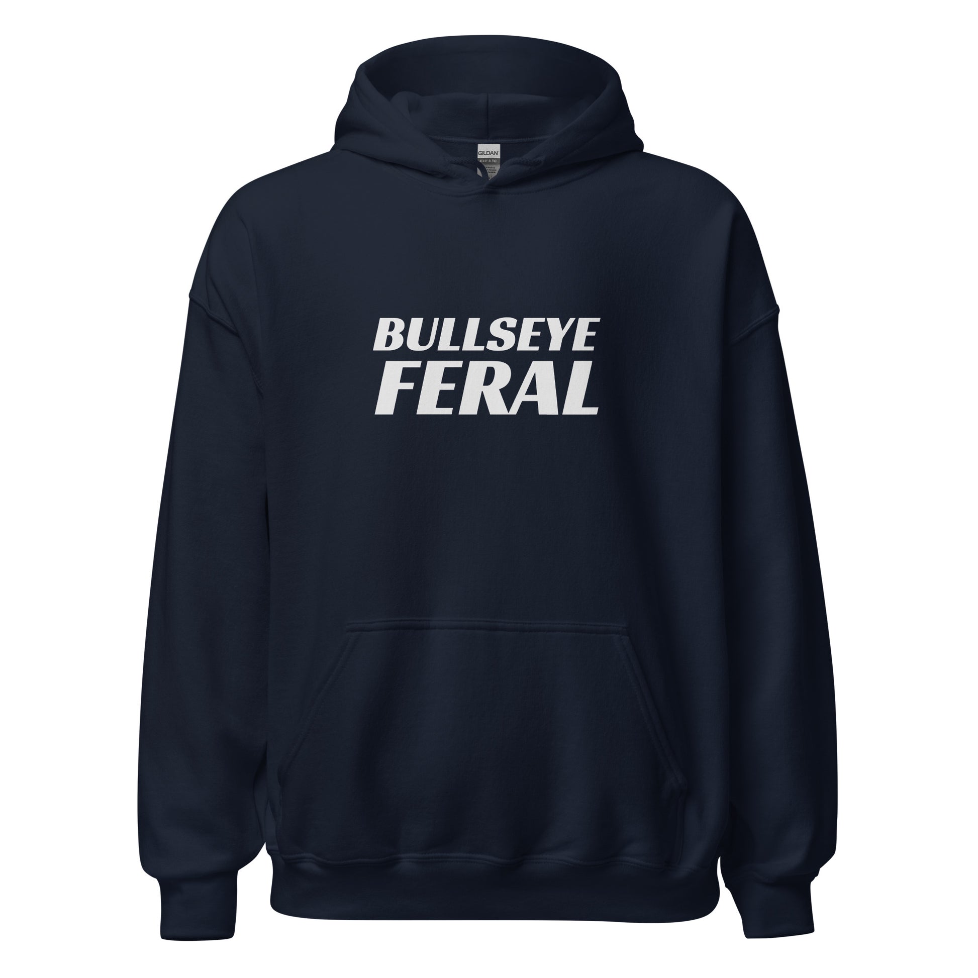 Bullseye Feral hoodies are for anyone who goes wild for hitting bullseyes. This athletic hoodie is for archery, darts, and other sports.