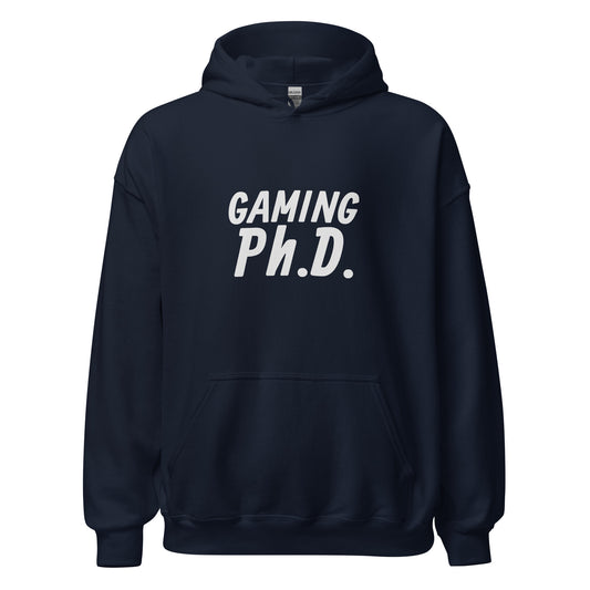 Gaming Ph.D. unisex hoodies are for gamers who have become the best at playing video games and reached the pinnacle of being a gamer.