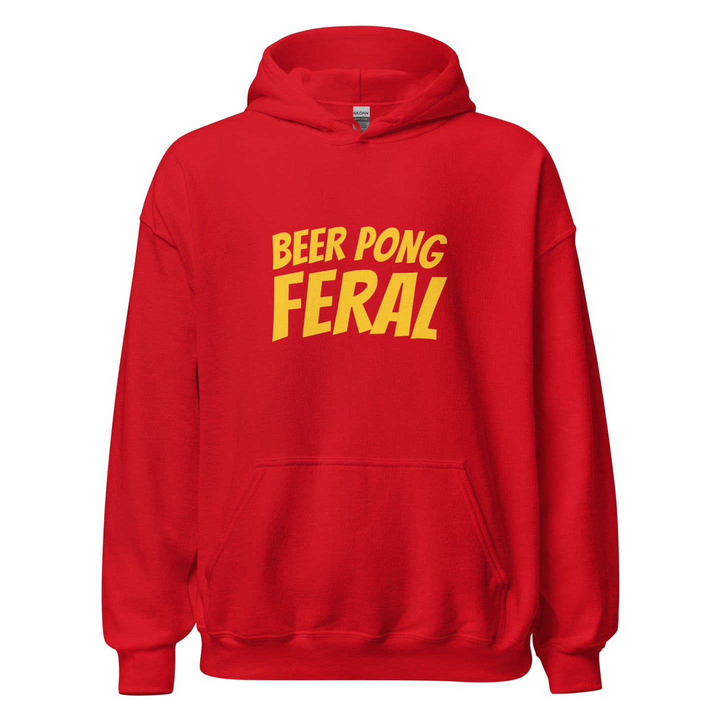 Beer Pong Feral unisex hoodies are for adults and college students who go wild for playing the game, and this hoodie makes a great gift.