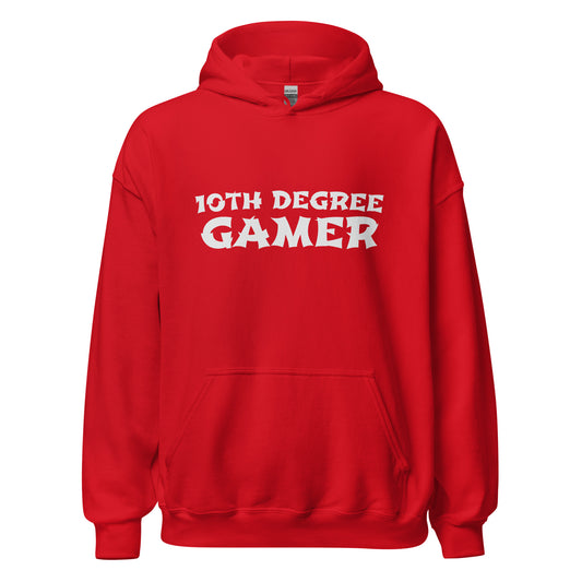 10th Degree Gamer unisex hoodies are for gamers who are masters at playing video games, and become the best at gaming.