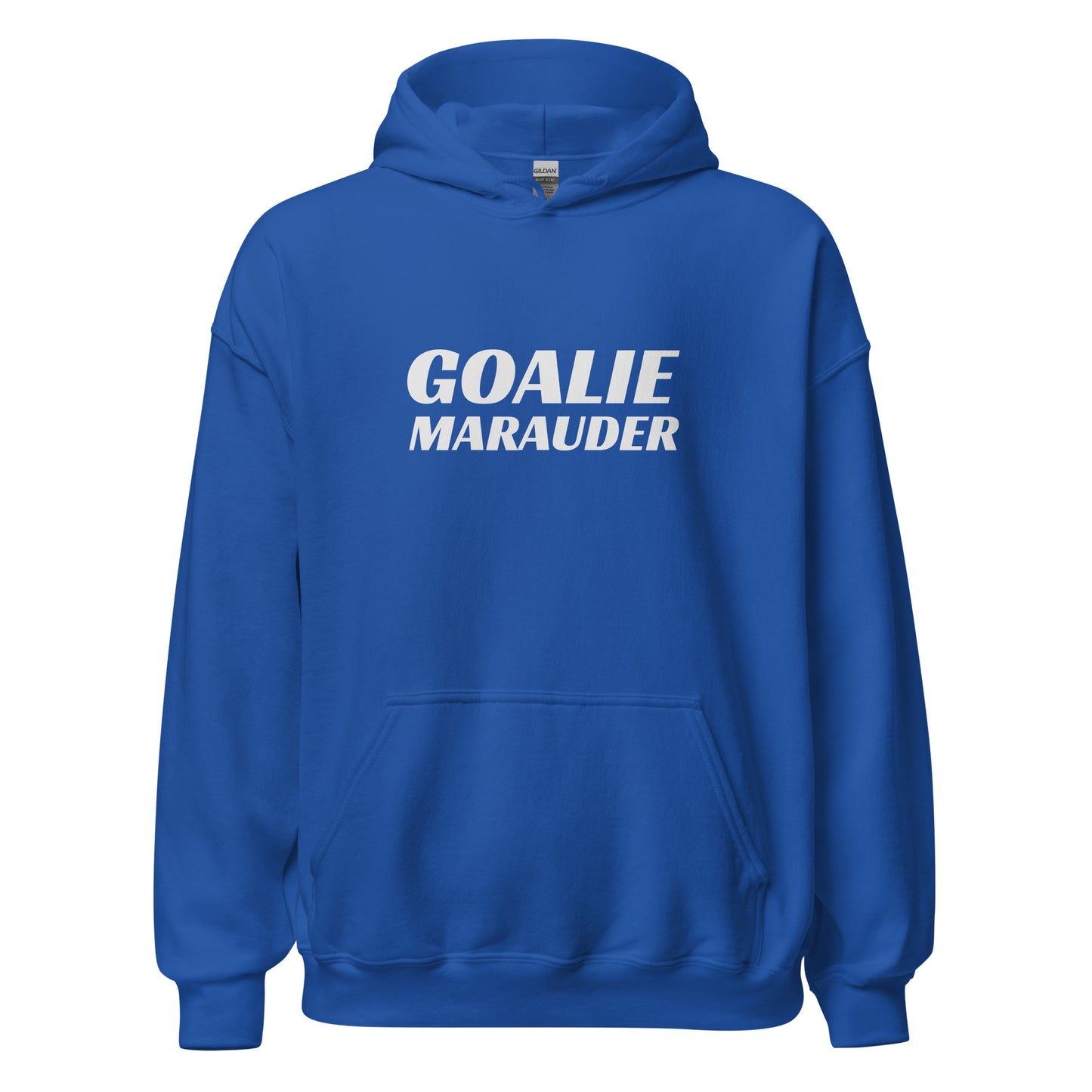 Goalie Marauder unisex sports hoodies are for soccer and hockey players who love driving toward the goalie to score.