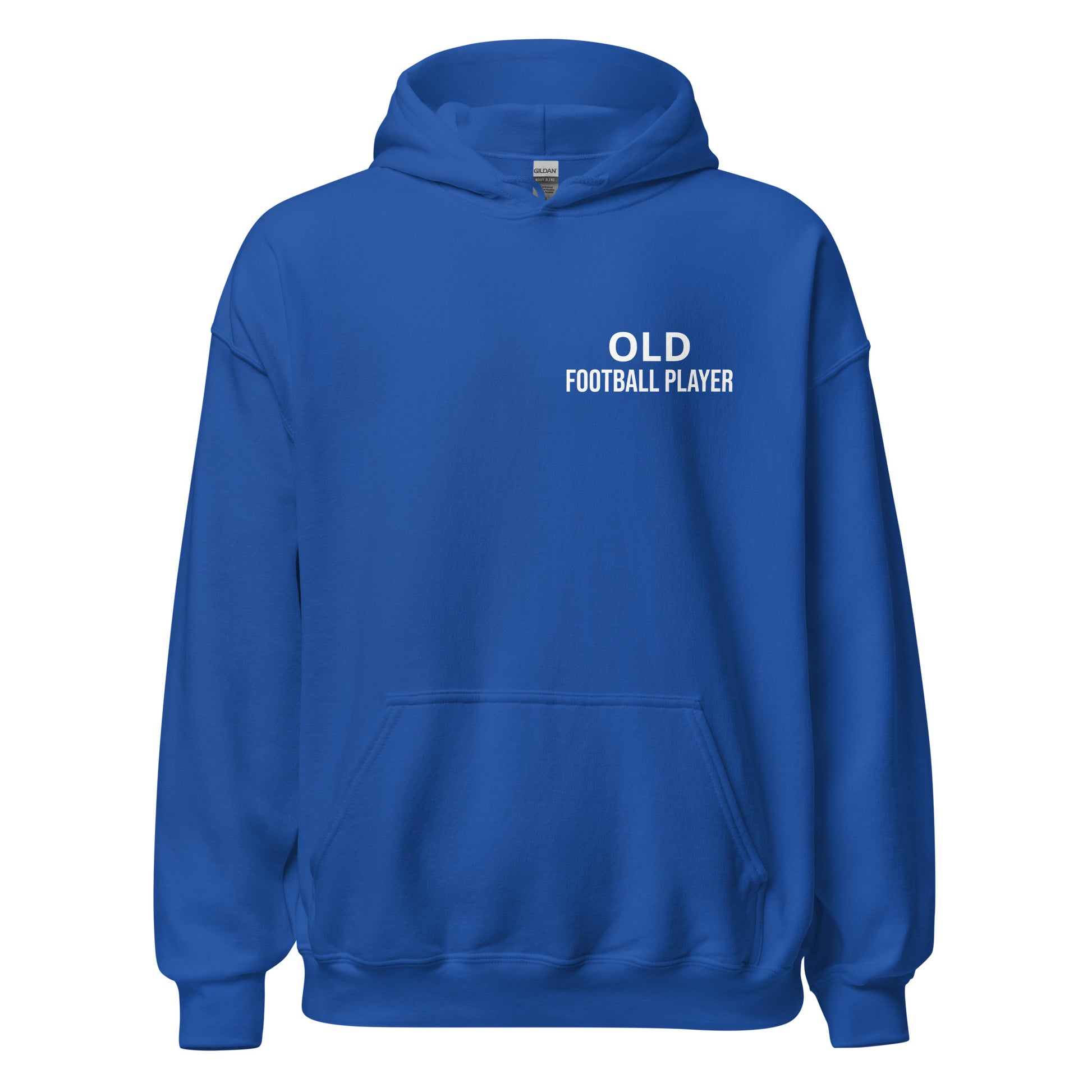 Old Football Player brand sports hoodie for veteran and former players to share they played on the gridiron.