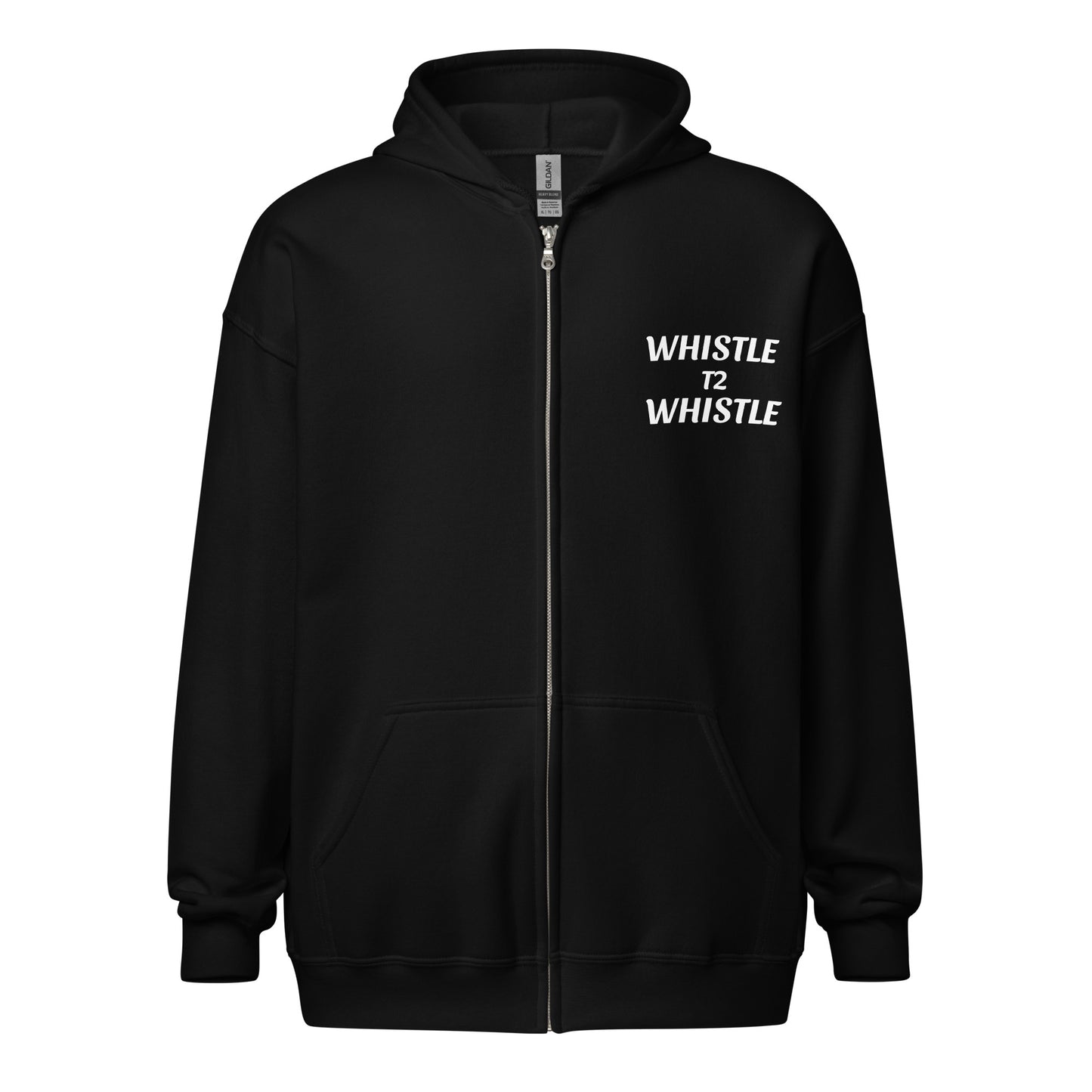 Whistle T2 Whistle unisex zip sports hoodies are for players and coaches as a reminder to play hard from the start to the end of the play.