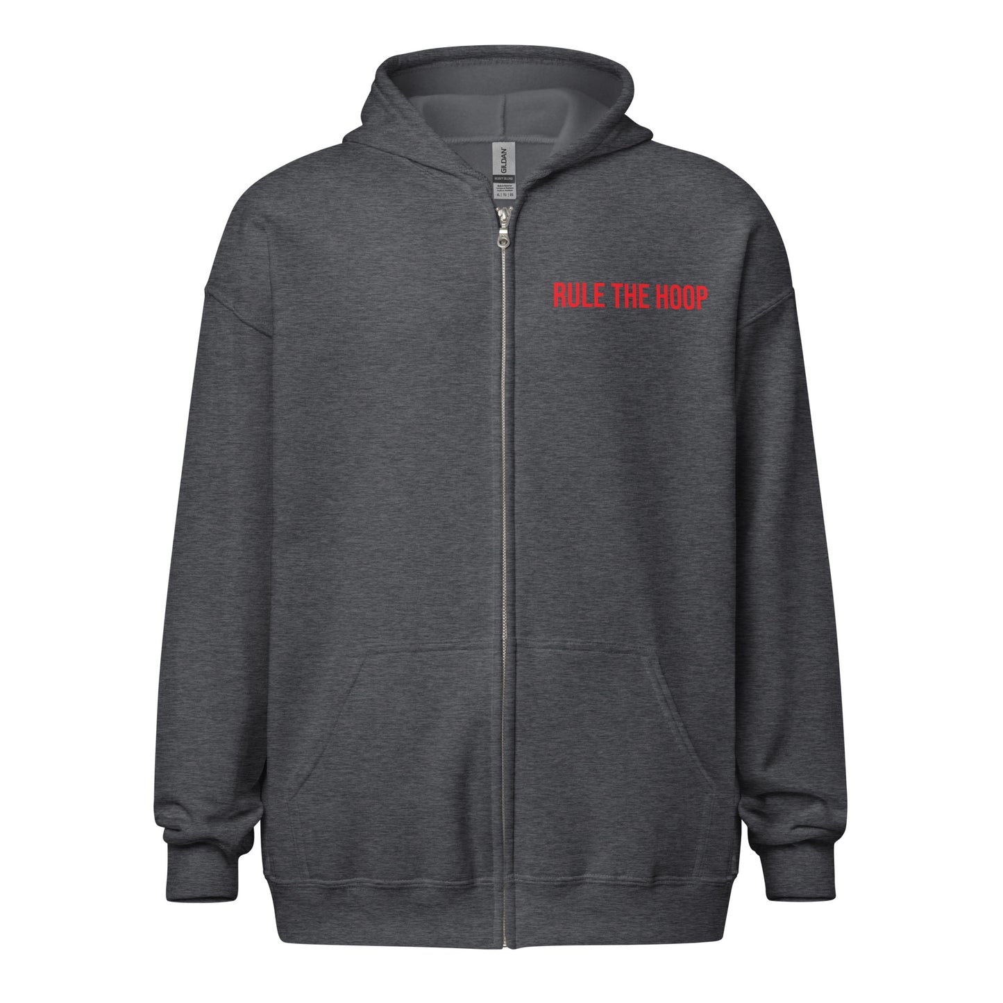 Rule The Hoop™ Unisex Basketball Zip Hoodie