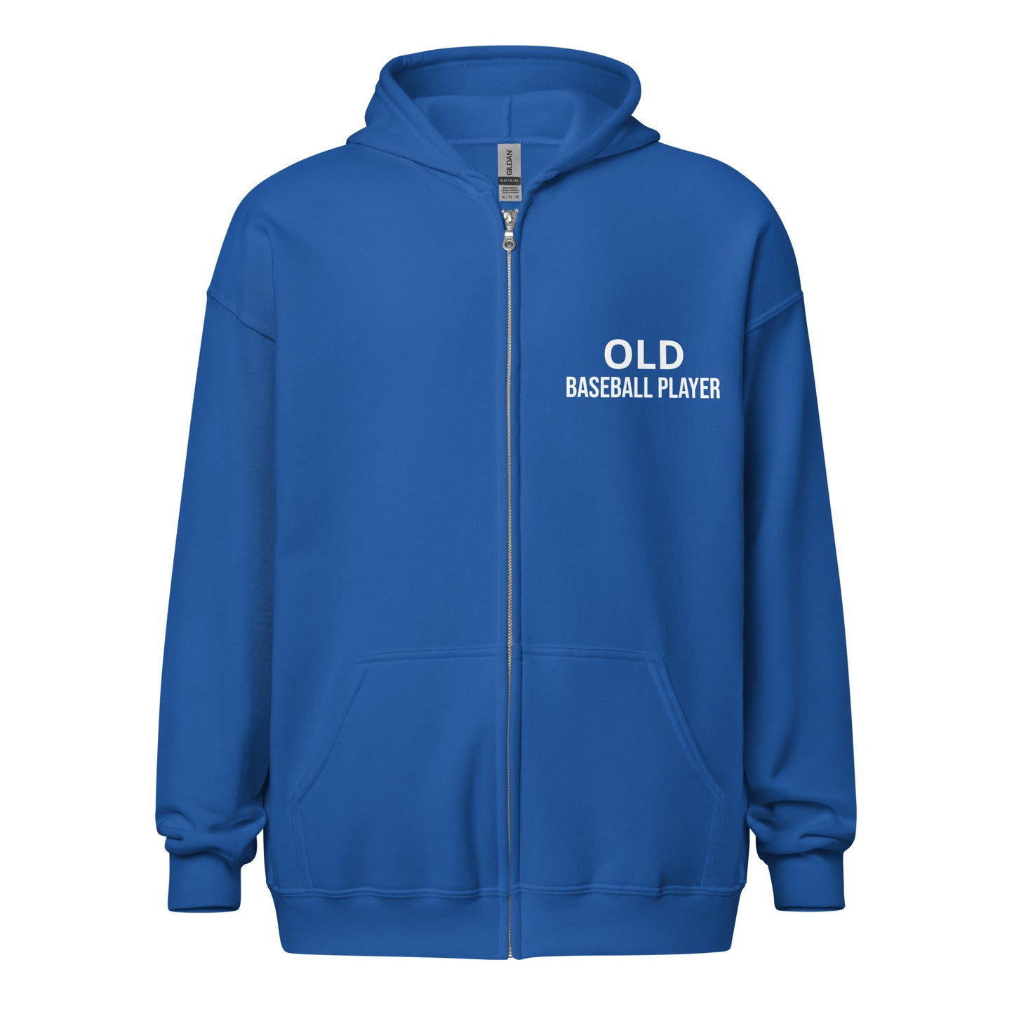 Old Baseball Player Zip Sports Hoodie