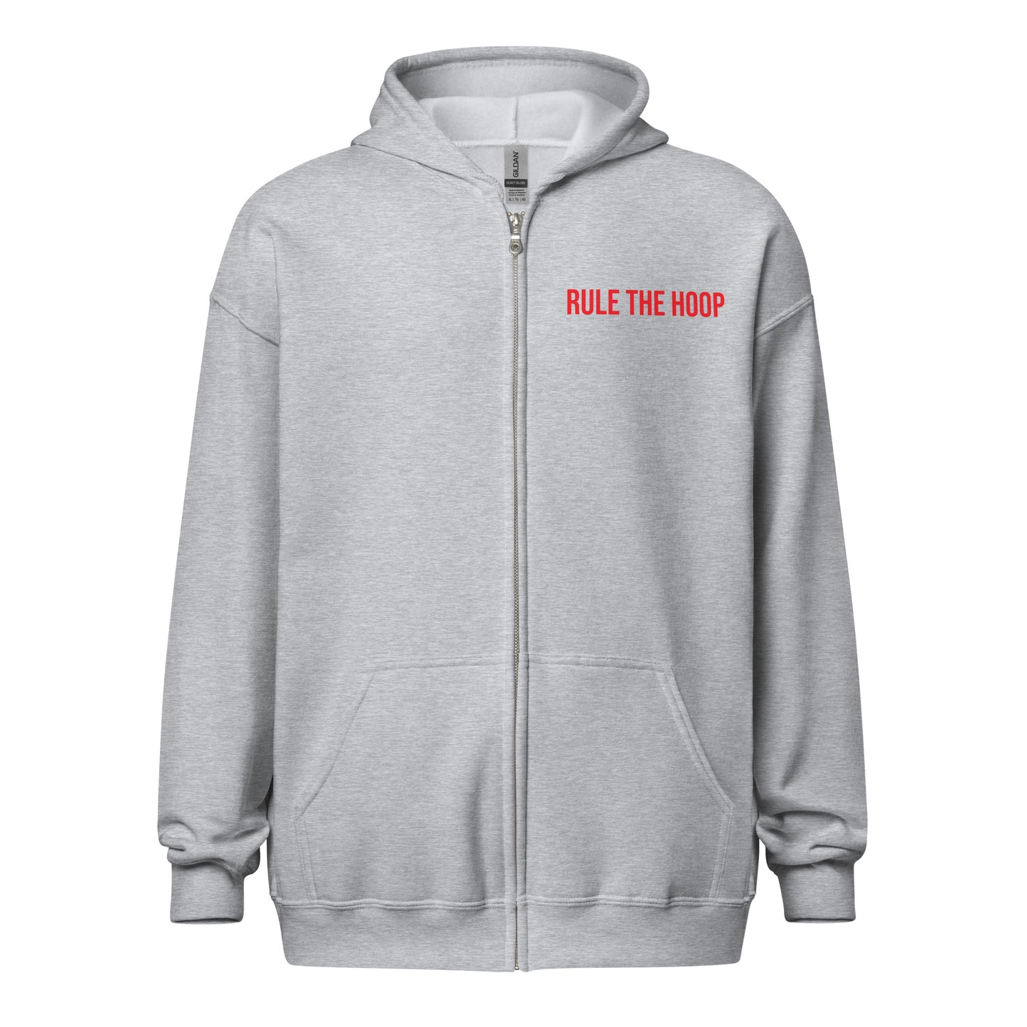 Rule The Hoop™ Unisex Basketball Zip Hoodie