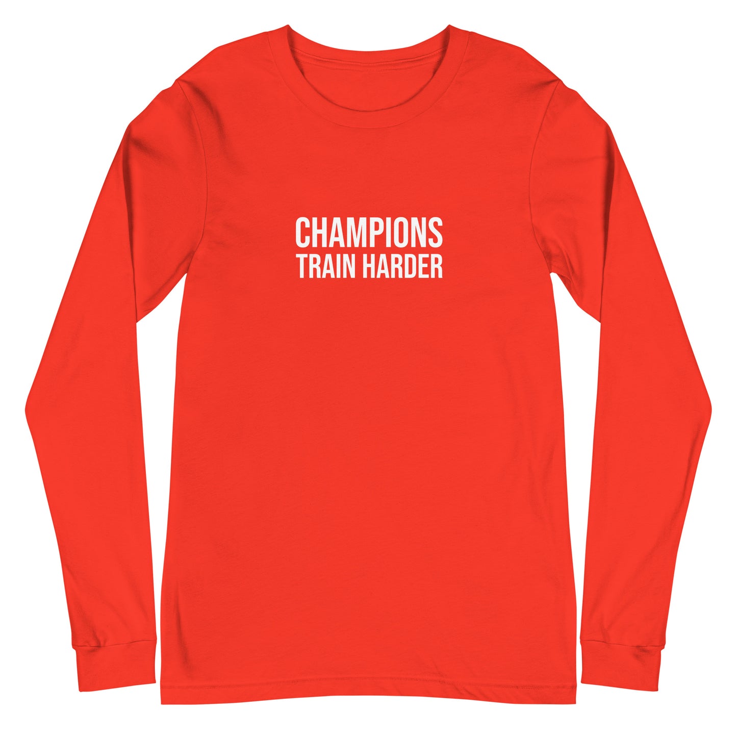 Champions Train Harder™ Unisex Long Sleeve Sports T-Shirt