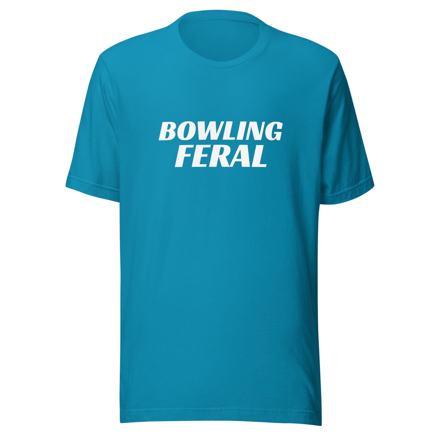 Bowling Feral unisex sports t-shirts are for bowlers who go wild for the lanes, knocking down pins, and making strikes.