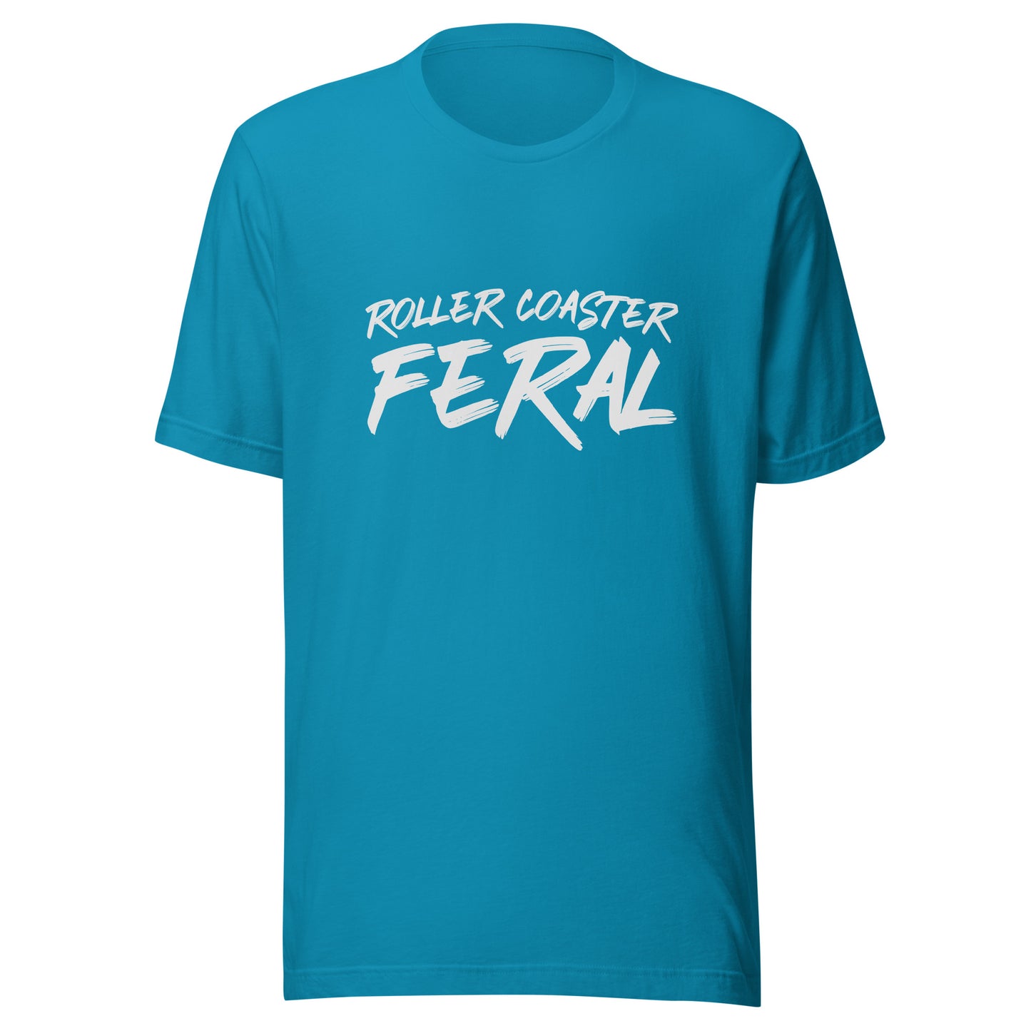 Roller Coaster Feral unisex amusement park t-shirts are for anyone who goes wild and crazy for riding on a roller coaster.