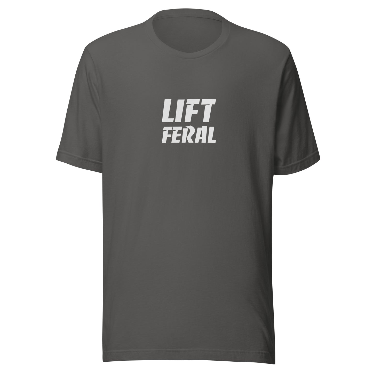 Lift Feral weightlifting t-shirts are for anyone who goes wild for lifting weights. This weightlifter tee is for the gym or everyday wear.