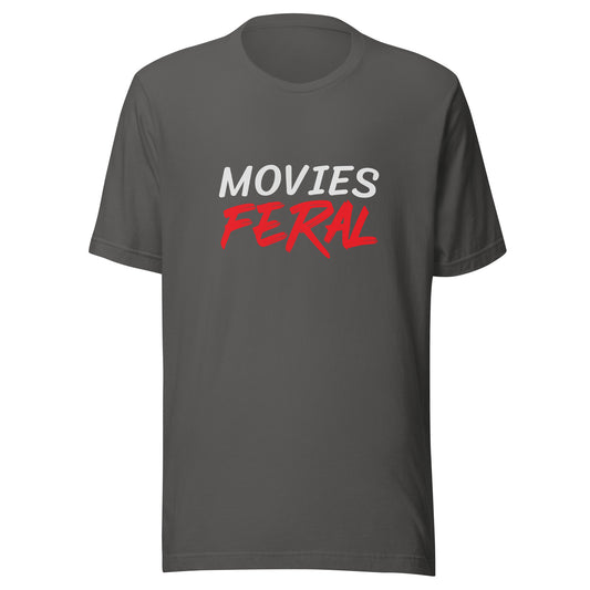 Movies Feral unisex t-shirts are for anyone who goes wild for films and loves watching them, and it is designed for the diehard movie fan.