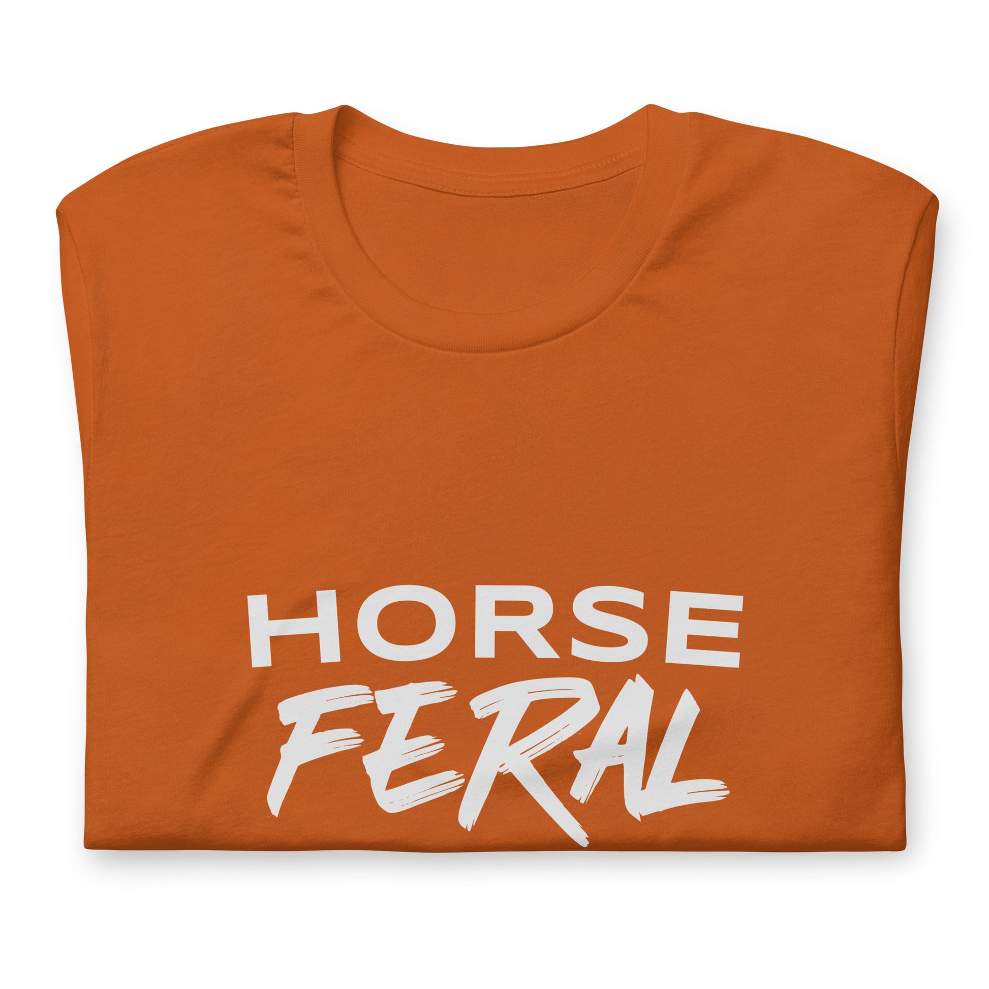 Horse Feral t-shirts are for cowgirls and cowboys who go wild for horses and can not get enough of riding them.